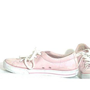 SOLD!!!!    LACOSTE LINDON PINK Canvas Lace Up Sneakers Size 9